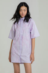 Midnight blossom shirt dress