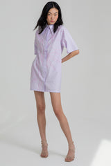 Midnight blossom shirt dress