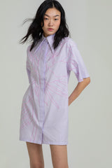 Midnight blossom shirt dress