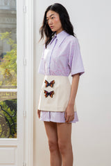 Midnight blossom shirt dress