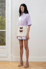 Midnight blossom shirt dress