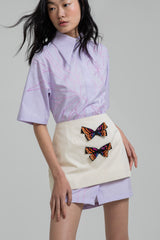 Midnight blossom shirt dress