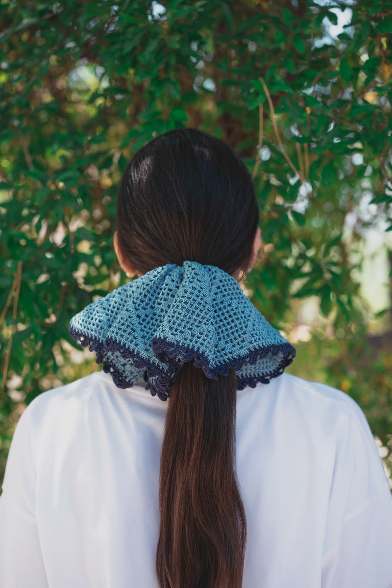 A blue sky crochet band